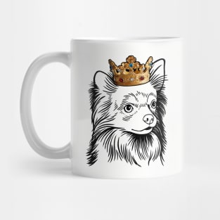 Longhaired Chihuahua Dog King Queen Wearing Crown Mug